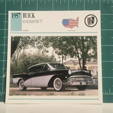 1957 Buick Roadmaster 75 Vintage Classic Cars Collector Info Card 1992 picture