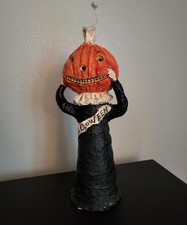 Debra Schoch Halloween JOL Pumpkin Candle Head Figure Bethany Lowe picture
