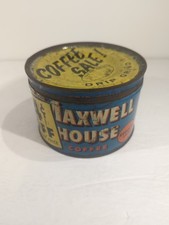 Vintage Maxwell House Coffee Keywind Coffee Tin w/ Lid (Empty) 4 Cents Off picture