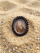 Antique Bohemian Garnet Miniature Photo Frame Victorian Portrait picture