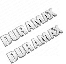 Duramax Hood Lettering Emblem Silverado Chevrolet 2PC Adhesive Replaceme picture