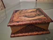 vintage 1930s Australian pokerwork box  picture