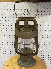 Vintage Dietz Fire King Fire Dept Kerosene Lantern Lamp w/Outer Case picture