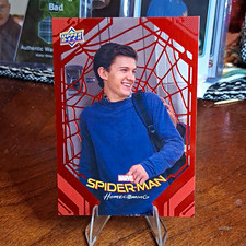 2017 UpperDeck Marvel Tom Holland RC Spider-Man Homecoming Card #5 Red Foil /199 picture