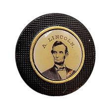 High-Quality Custom Lincoln Mourning Embossed Replica Lapel Pin 3/4