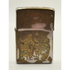 1965 Zippo Golfer Sport Series Double Panel Painted Windproof Lighter Vintage picture