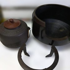 Final price reduction tea utensils iron kettle tea kettle wind stove set picture