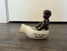 Antique Porcelain Baby Small Baby on Bedpan 1940-50s Occupied Japan picture