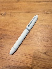 OMAS White Resin Fountain Pen Medium Gold Nib, Silver Trim, Black Ink, Box picture