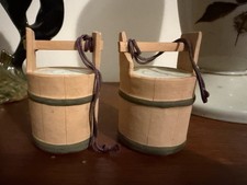 Vintage Japanese Hakata Urasaki Doll Women carrying water buckets Rare picture