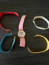 Vintage Working 1970s Love Is Flying Braniff Watch Set w/ 5 Interchangeable Band picture