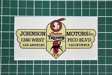 Large Johnson Motors New Decal Sticker Vintage Motorcycle Triumph Indian picture
