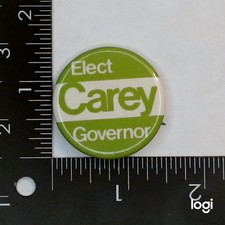 ELECT CAREY GOVERNOR GREEN 1.5 INCH Political Campaign Pin button picture