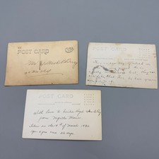 Antique 1910s Postcards Stamped with Writing US to Calgary Canada picture