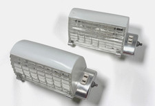 Vintage Pair Harmony House Chrome Waffle Slip Shades Bathroom Fixtures Plug Rare picture