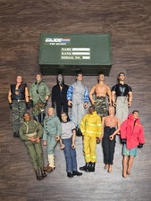 Large Lot Of Vintage GI Joe Foot locker w/ 12 12” Figures & Accessories picture