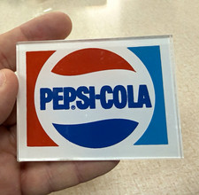 Vintage 1970s Pepsi-Cola Acrylic Vending Machine Logo Insert Great Condition picture