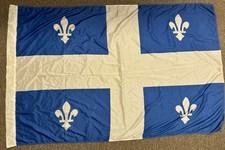 Vintage Quebec Canada Official LARGE Provincial Nylon Flag 4’ x 6’ picture