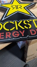 Rockstar Energy Drink Large Star Logo Wall Sign Display Black Yellow picture
