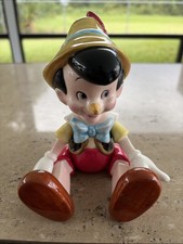 Vintage Schmid Disney Pinocchio Jointed Ceramic Wind Up Musical Music Box picture