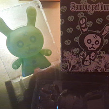 Kidrobot 8 Inch Dunny - Glow in the Dark Green Vinyl Figure - Patricio Oliver picture
