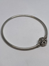 AUTHENTIC PANDORA ALE 925 15g STERLING SILVER SNOWFLAKE CHARM BRACELET STAMPED picture