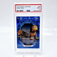 2024 Topps Chrome Disney Sapphire Slinky Dog #66 PSA 9 Aladdin Blue picture