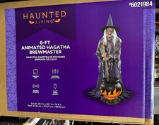 Haunted Living 6ft Hagatha Witch Brewmaster Motion Activated Lighted Animatronic picture