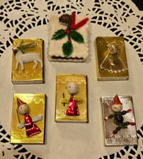 Vintage Japanese Christmas Matchboxes lot of 6 picture