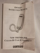 Cortelco Vtg Wall Phone Push Button W/ User Manual NEW IN BOX Frost picture