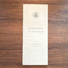White House Signed Booklet Introduction to Outer Space 1958 *Attn Star Trek Fans picture
