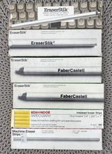 VTG Faber Castell Eraser Stik #7099 4 Boxes + 2 Ex Boxes Eraser Strips, No Brush picture