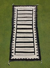 Navajo Rug Antique Native American Indian Blanket Weaving 1920 picture