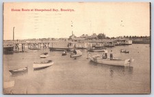 1910 House Boats Sheepshead Bay Brooklyn New York Posted Postcard picture