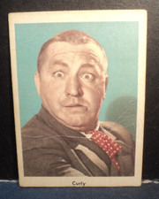 Three Stooges Trading Card #1 Curly 1959 Fleer Vintage 3 Stooges Creases picture