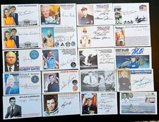 FREE SHIPPING 20 AUTOGRAPHED MILITARY/ASTRONAUTS/SCIENCE..3X5 INCH INDEX CARDS F picture