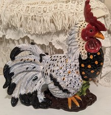 Rooster Large Ceramic Speckled Realistic Farmhouse Magnificent Home Decoration picture