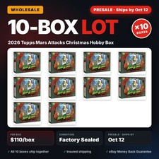 PRESALE Ships 10/12 - 2026 Topps Mars Attacks Christmas Hobby 10 Box Lot Sealed picture
