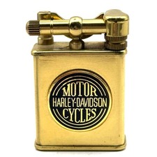 Unbranded Harley-Davidson Pipe Lighter Silver Black Motorcycle Tobacciana picture