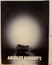 Absolut Naughty Lump of Coal Alcohol 2000s Print Advertisement Ad 2002 picture