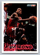 B.J. Armstrong Autograph 1993-94 Fleer Basketball Card #25 Chicago Bulls G picture