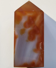 Carnelian Tower Crystal Chakra Gemstone Point 3.6 inches 10.2 oz picture