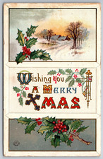 Wishing You a Merry Xmas J Herman 1912 St Paul Minneapolis Minnesota Postcard picture