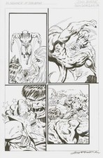 John Byrne Guy Dorian Bluelines Original X-Men Elsewhen 29 Art Wolverine Vs Hulk picture