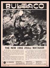1966 Bultaco Matador Motorcycle print ad /mini poster/photo-Original VTG 1960s picture