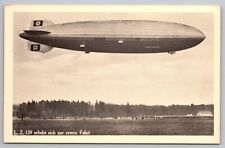 Vintage Hindenburg Postcard - L.Z. 129 Maiden Voyage Takeoff German 1936 picture