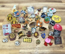 Vintage & Modern Pinback Button Enamel Pin Lot Sports Military LOE Pop Culture picture
