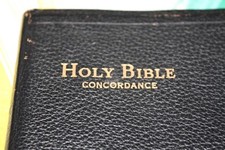 Vtg Concordance Bible Self-Pronouncing Blank Family Tree 1962 Color Prints -K-@ picture