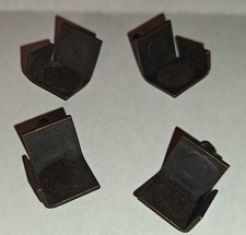 NEW (4 pcs) Howard Miller Ridgeway Curio Clock Glass Shelf Bracket Clips L & R picture