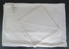 BM Jabara White Linen Placemat Napkin Set 4 Each Hemstitch NWT picture